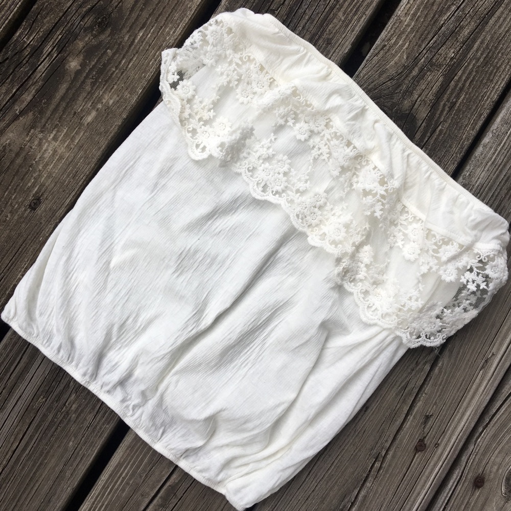 Strapless Lace Top